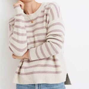 Madewell Pickford Pullover Striped Crewneck Sweater
